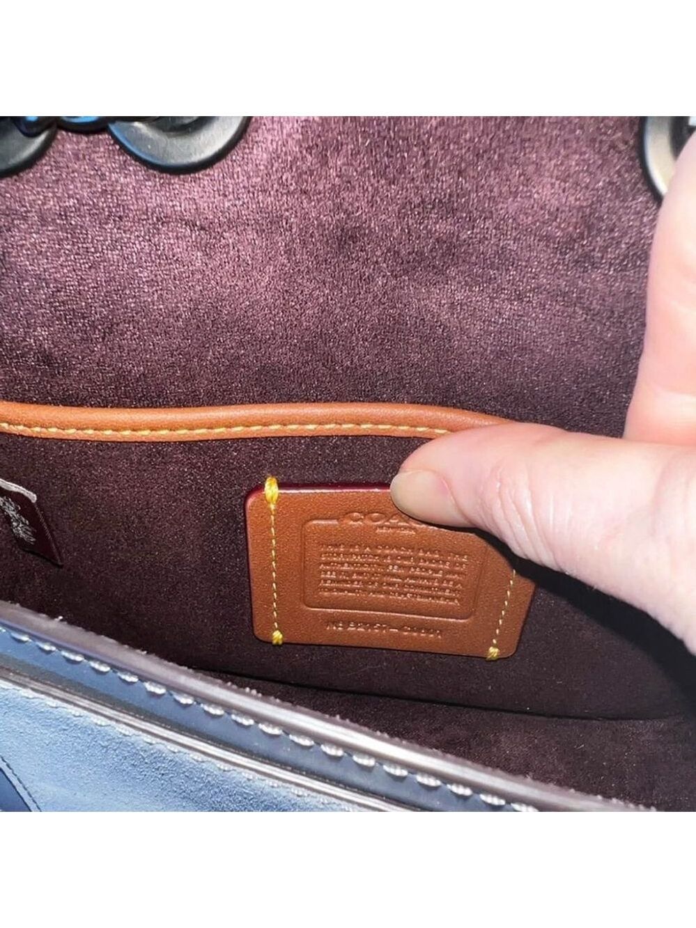 Coach Madison Shoulder Bag 16 Granite Gray Suede & Leather Gunmetal C0801 NWOT - Picture 10 of 13